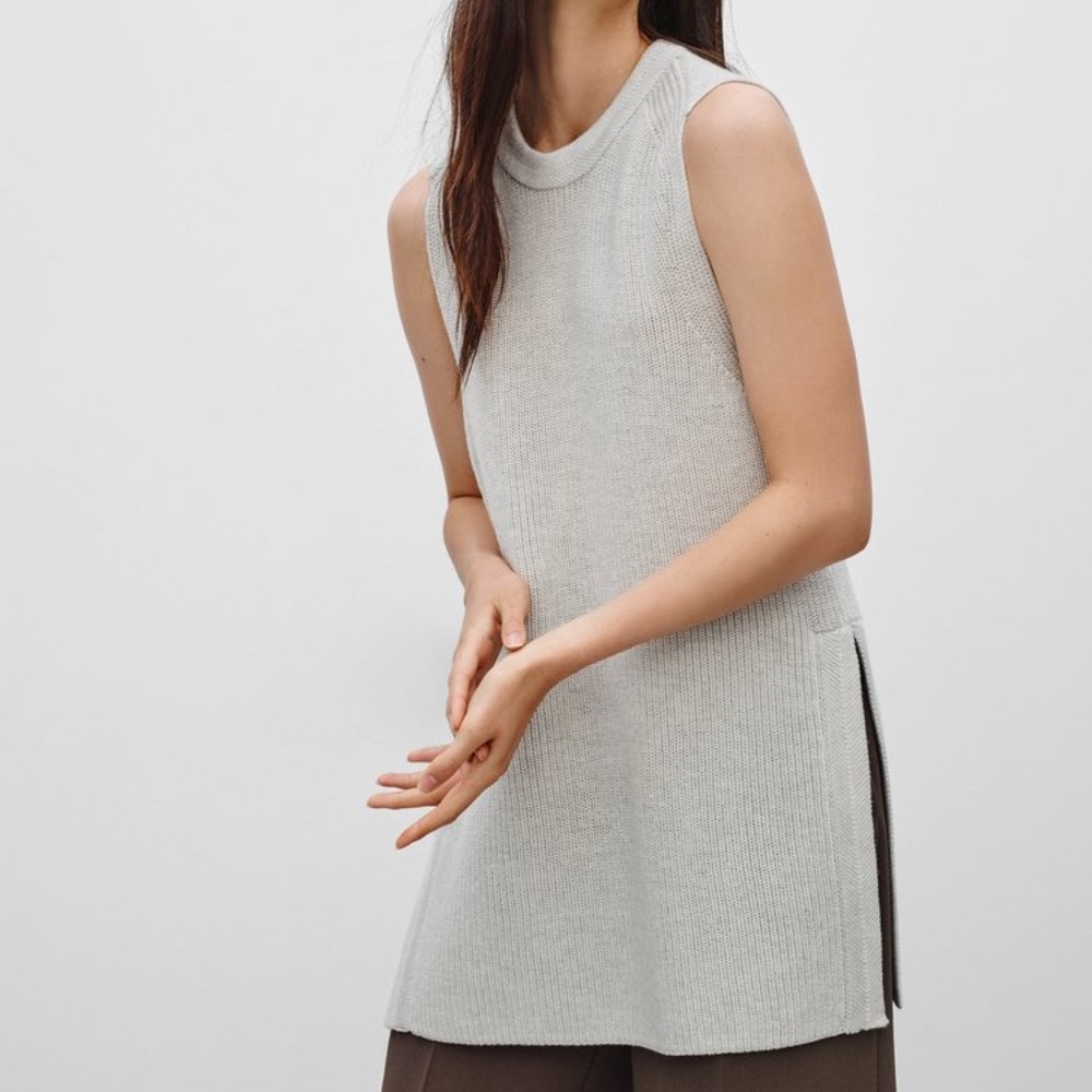 Aritzia / Wilfred Palmier Sleeveless Sweater Brown